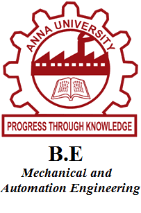 B.E Mechanical and Automation Engineering